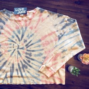 Light weight tie dye cropped sweater